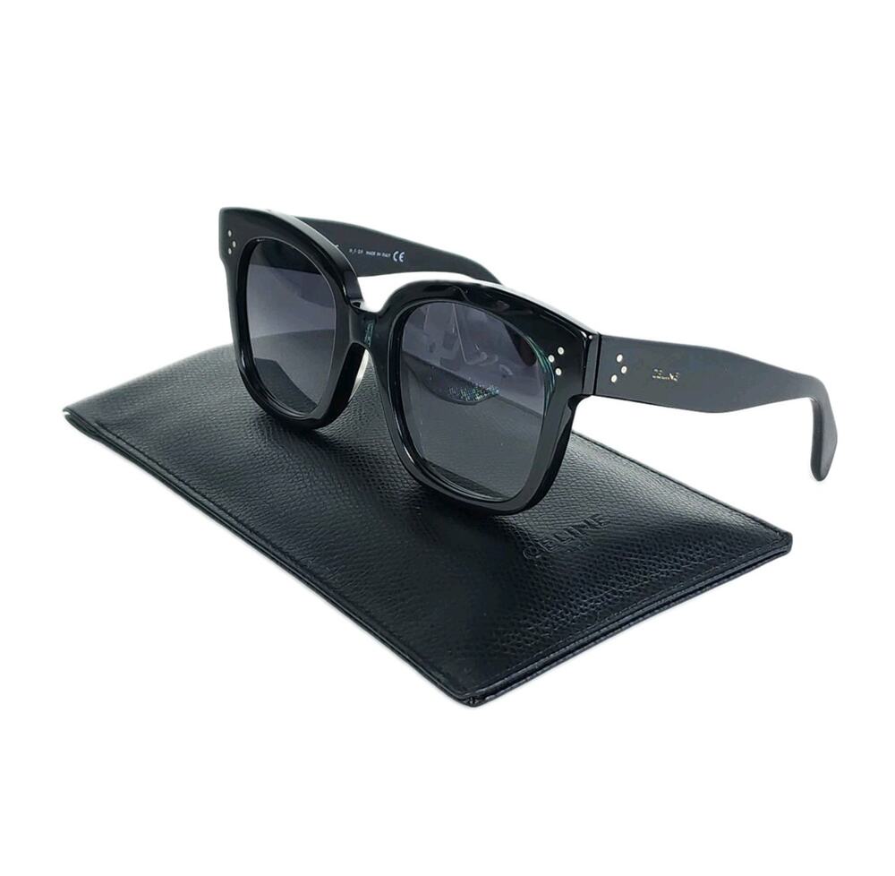Celine 3 Dots CL4002UN 54mm Black smokey Lens Cat Eye Sunglasses /W CASE